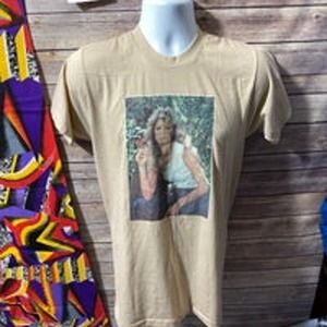 FARRAH FAWCETT VINTAGE SHIRT PRO ARTS INC.  1977 Size L  SINGLE STITCH